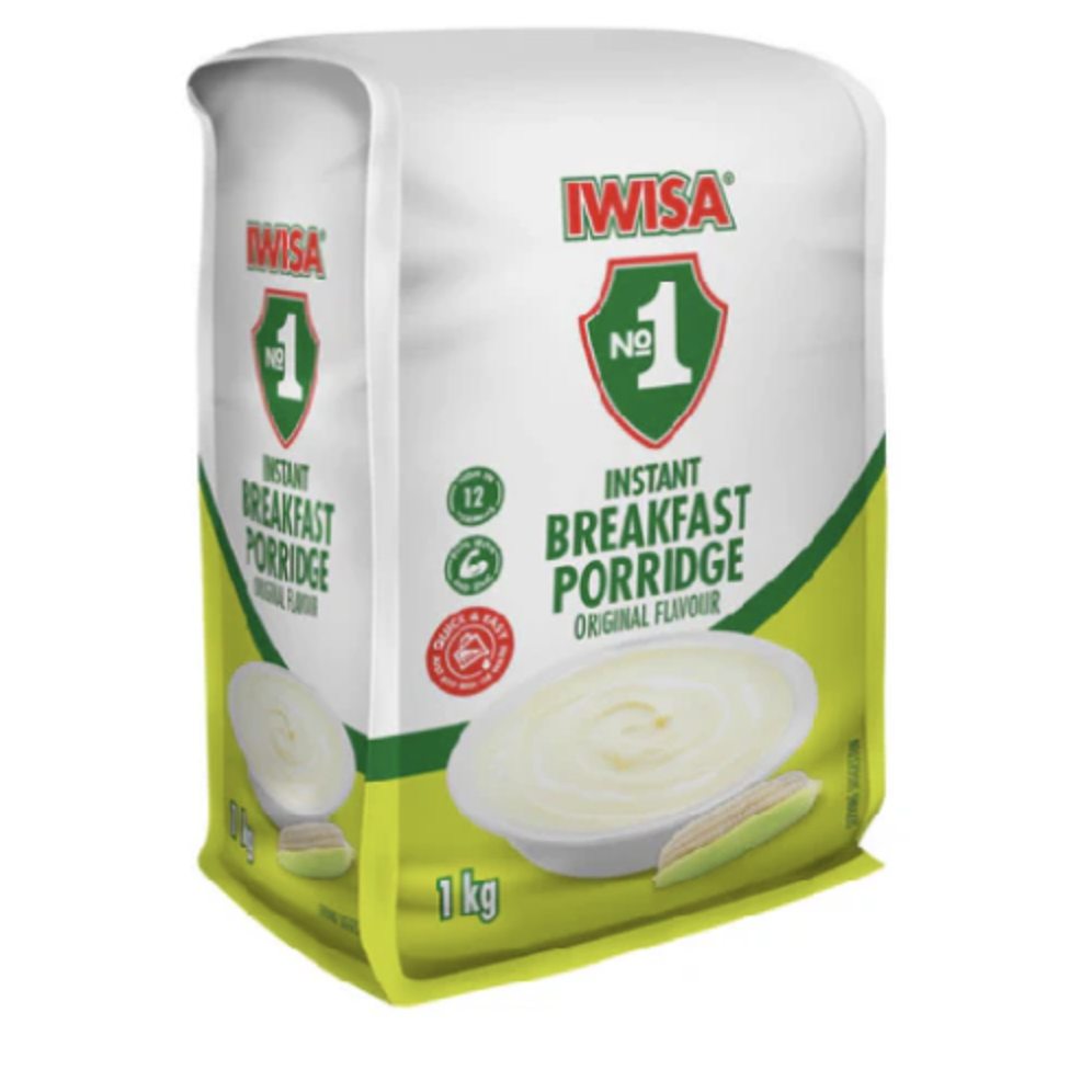 1kg Iwisa Original Instant Breakfast Porridge, creamy and nutritious South African porridge, available in Canada from The South African Shop